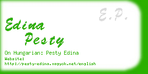 edina pesty business card